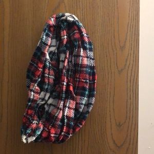 Plaid infinity scarf